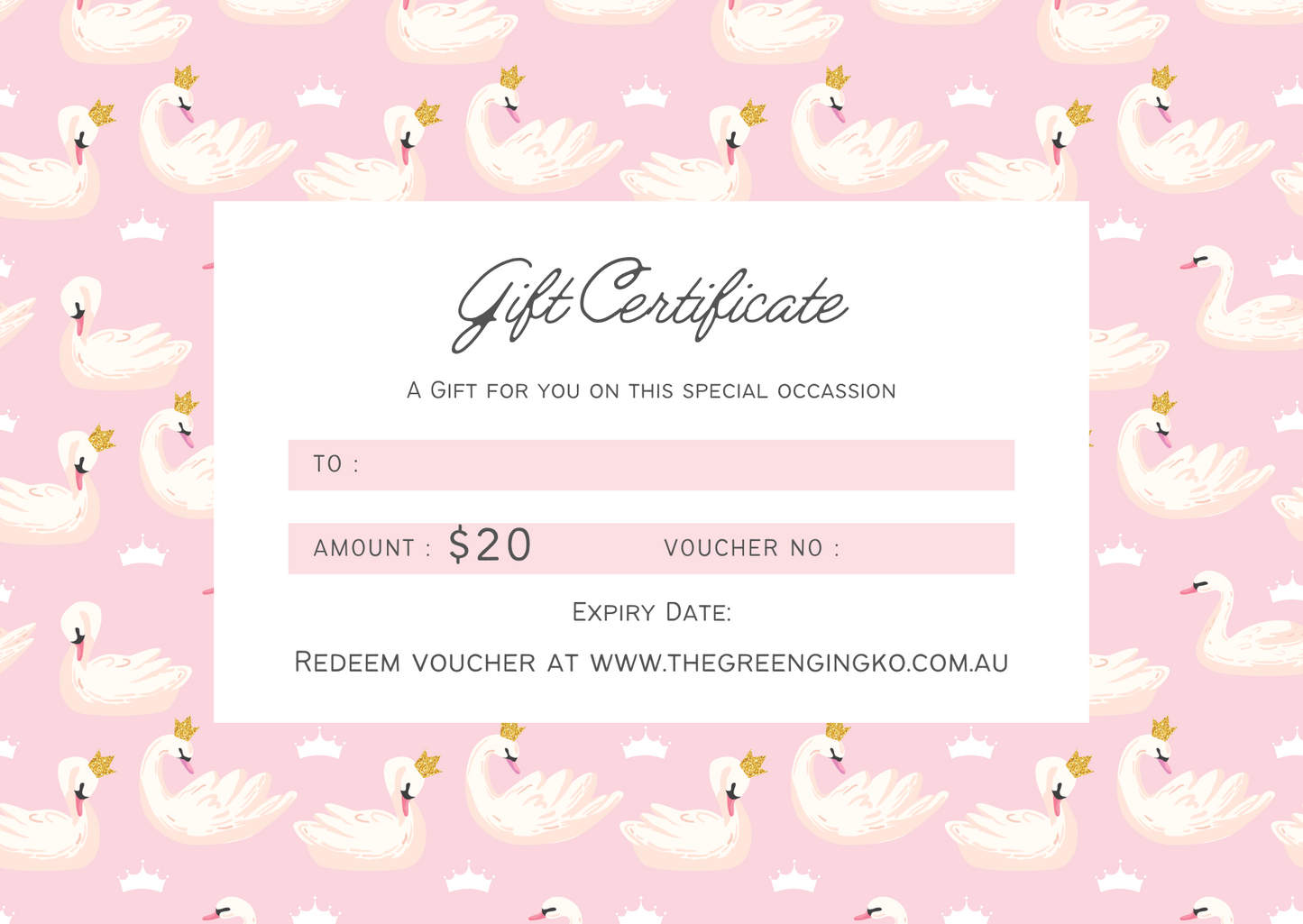 Baby Girl Gift Voucher